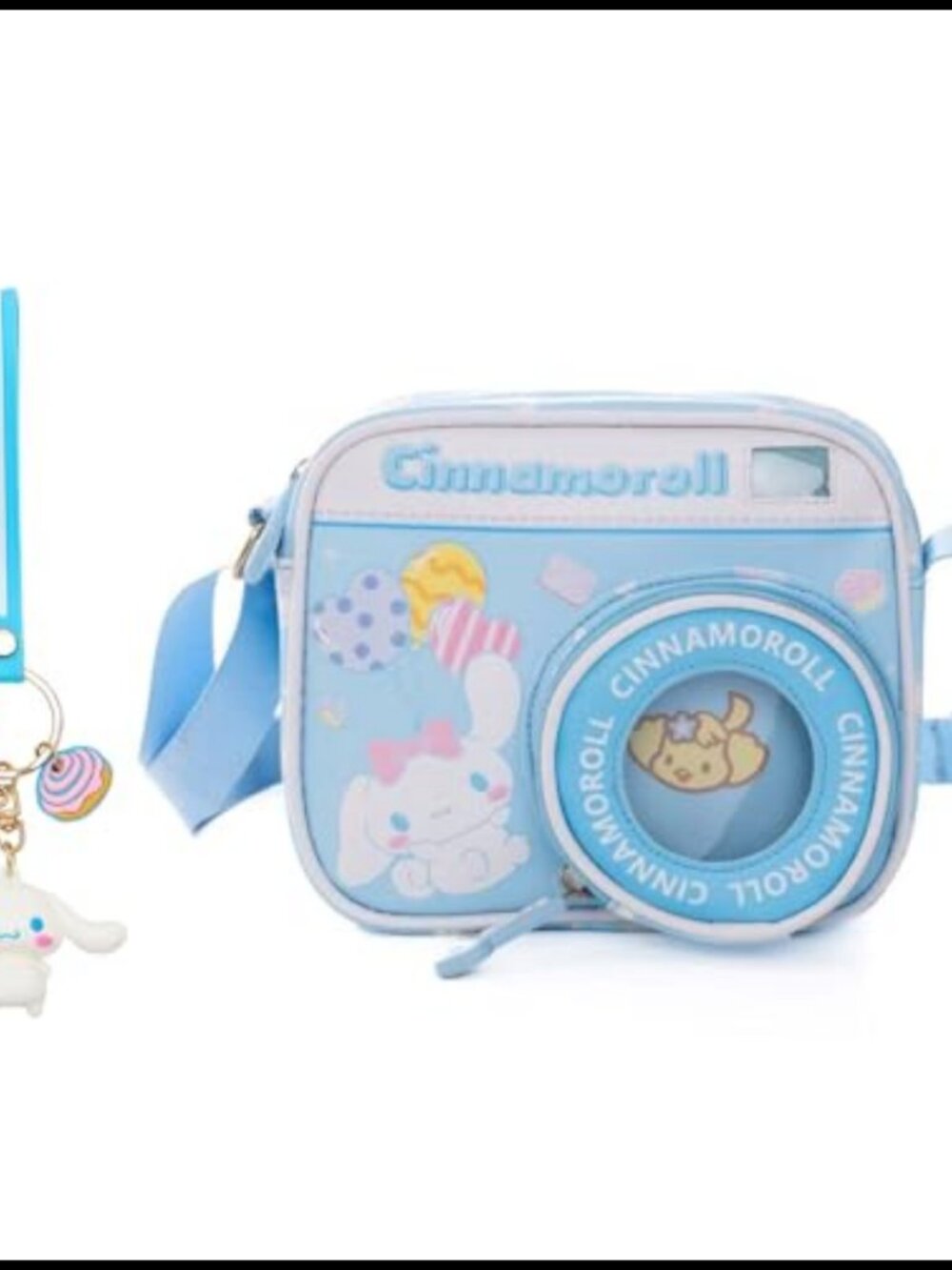 PU Leather Mini Crossbody Bag Set 2pc Cartoon Adjustable Strap Camera Shape